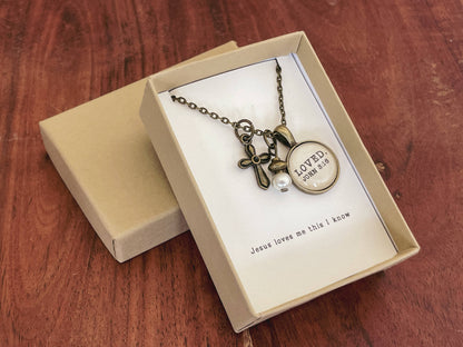 Loved John 3:16 Pendant Necklace - Boxed Christian Gift