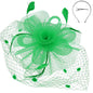 Flower w/ Dotted Netting Mesh Women's Fascinator