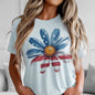 USA Daisy American Flag Patriotic Flower Market Graphic Tee