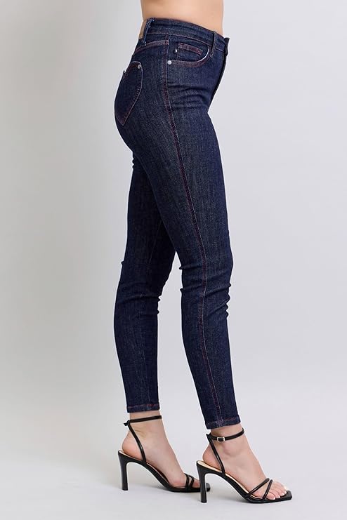 Judy Blue Skinny Jeans with Heart Back Pocket