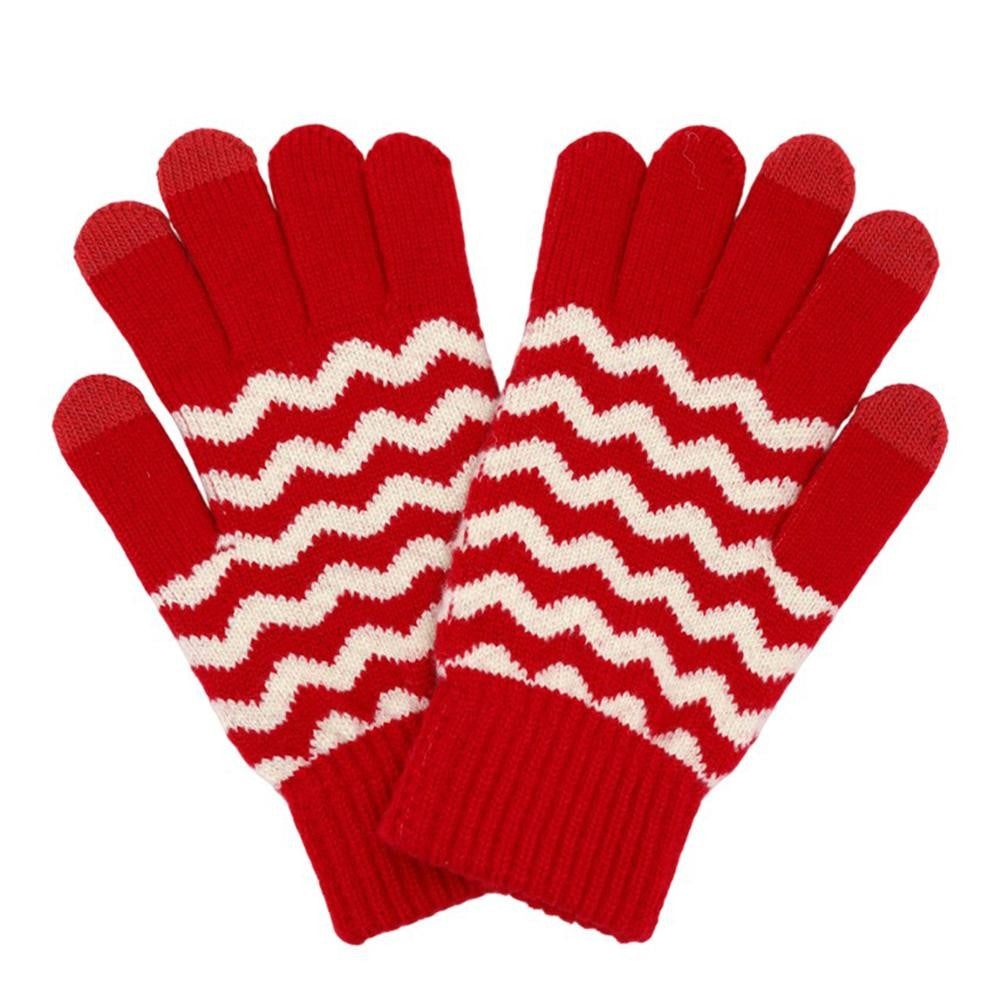 Knit Chevron Gloves