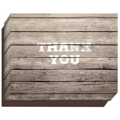Rustic Thank You - Boxed Thank You Cards - 15 Cards and Enve