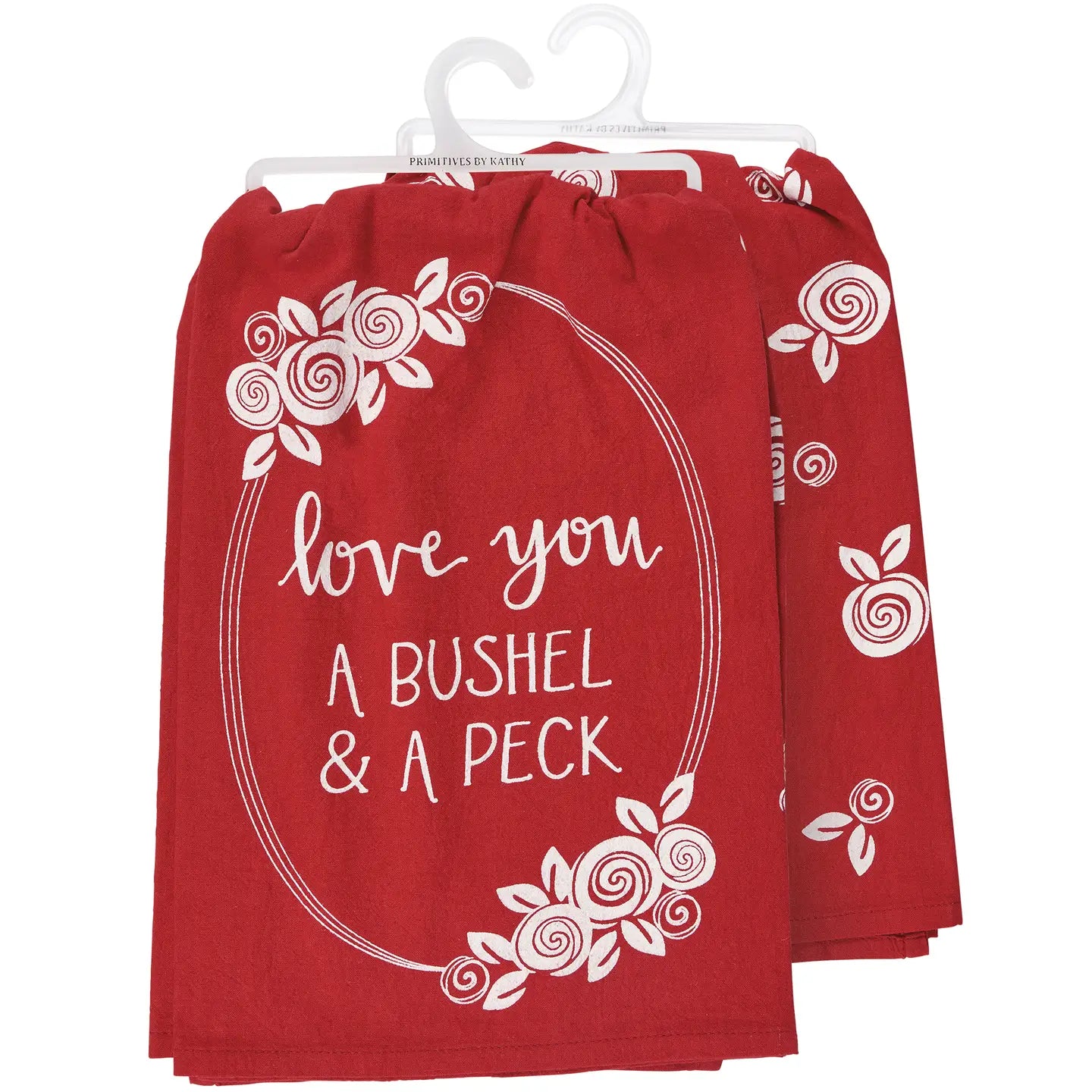 I love you a bushel and a peck tea towel