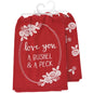I love you a bushel and a peck tea towel