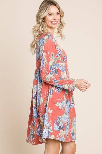Floral Swing Babydoll Dress