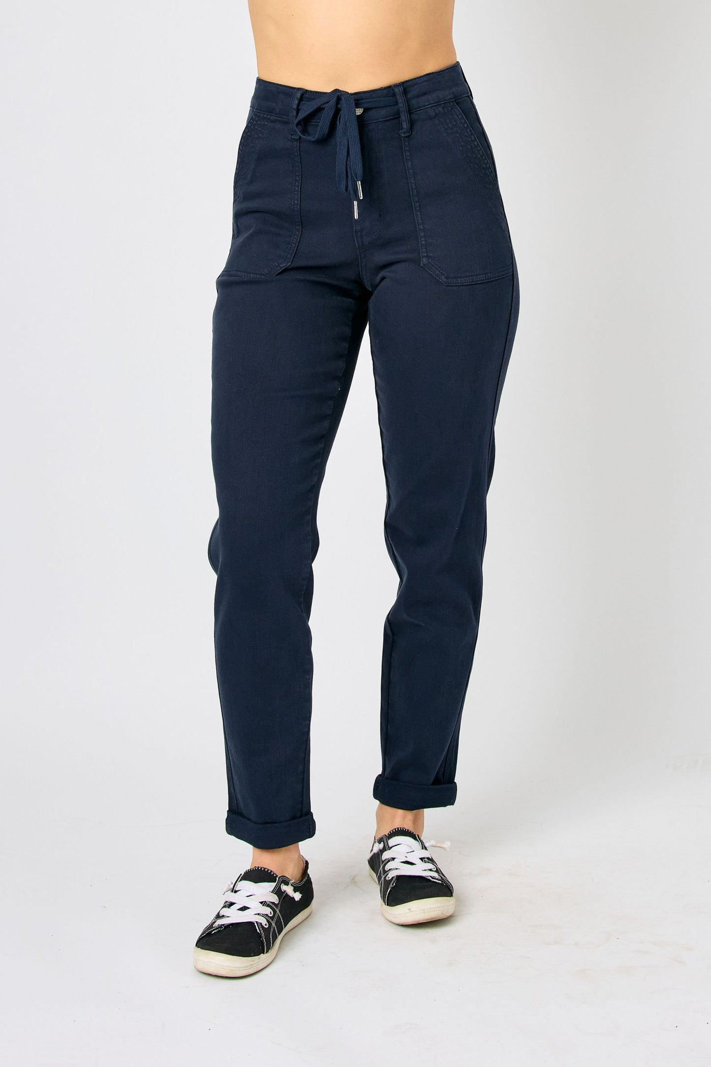 Judy Blue navy blue garment dyed joggers