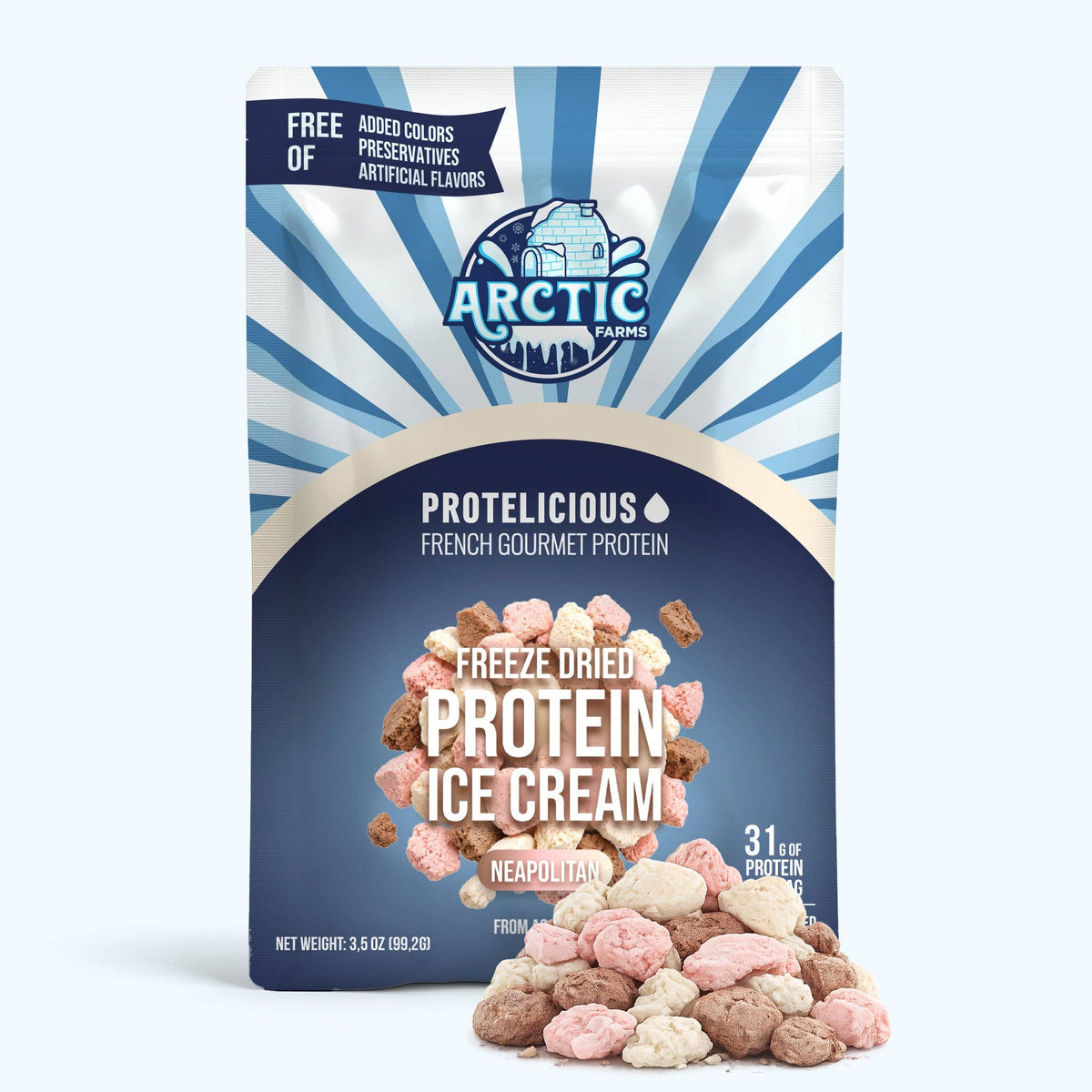 Freeze-Dried Neapolitan Protein Ice Cream Zero Sugar