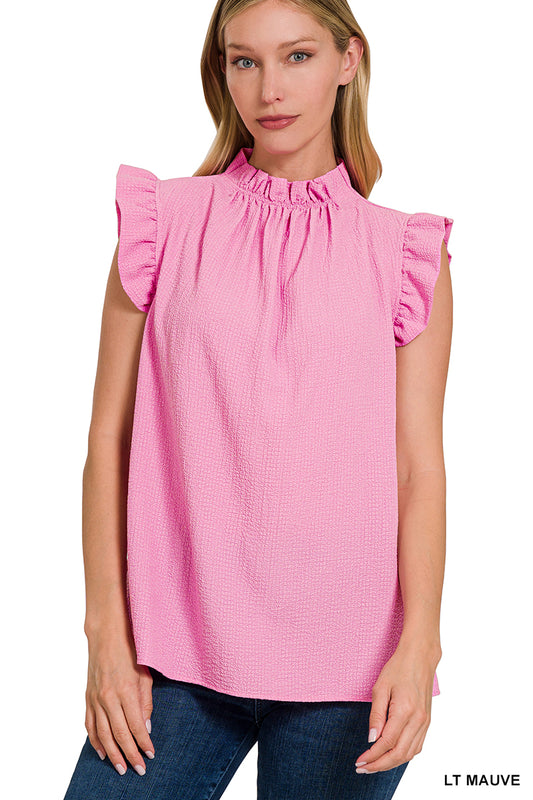 Airflow mock neck top - pink