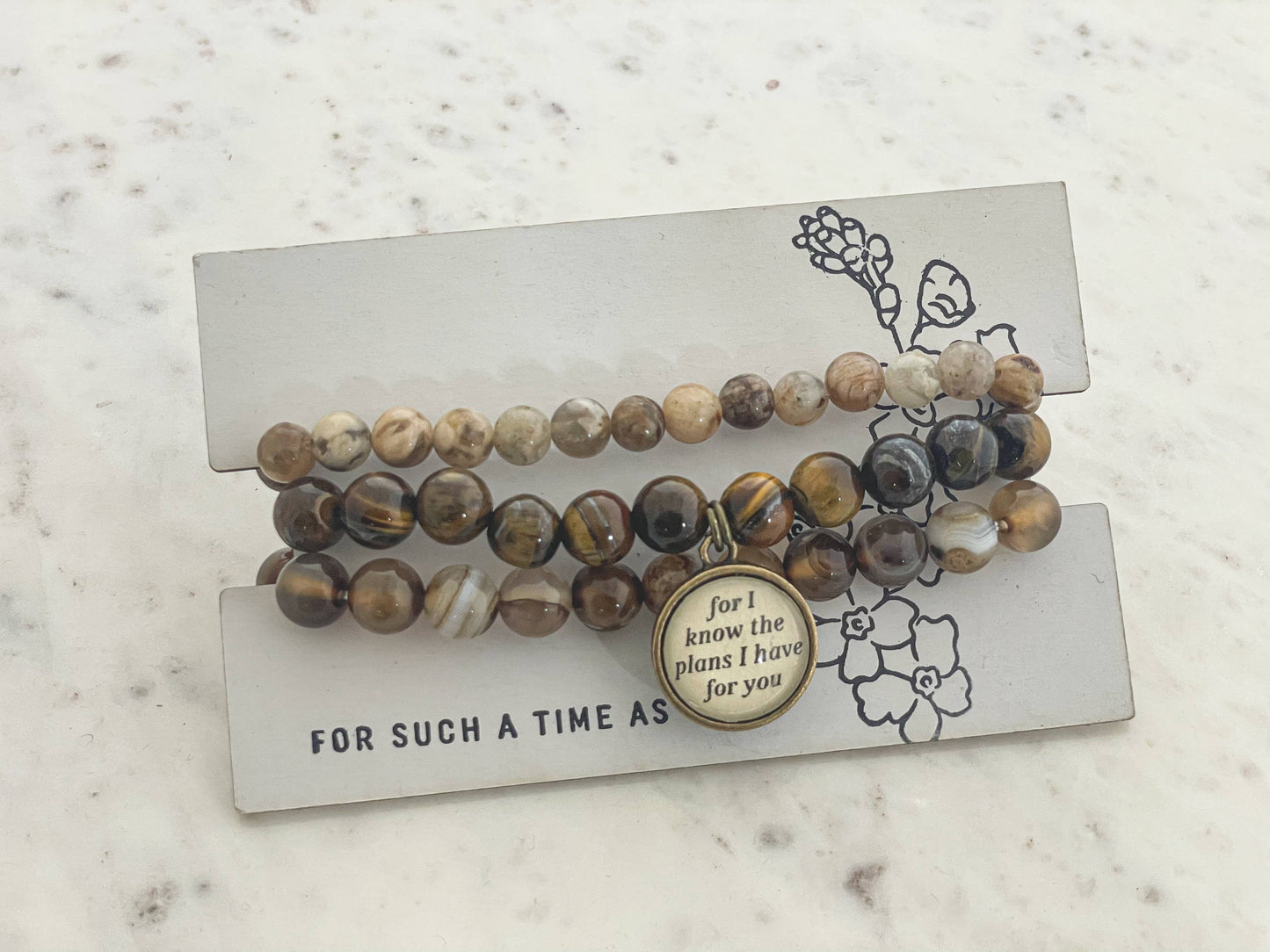 I Know The Plans Christian Bracelet Stack - Jeremiah 29:11