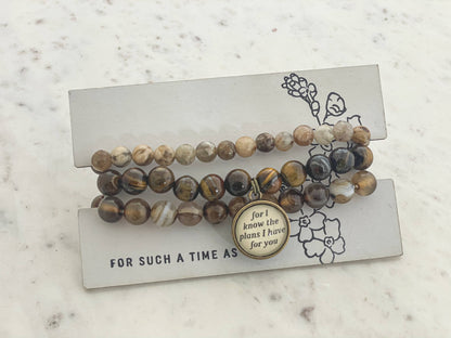 I Know The Plans Christian Bracelet Stack - Jeremiah 29:11