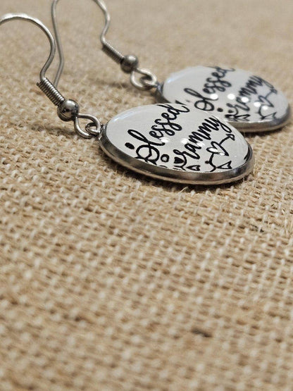 Handmade Blessed Grammy Earrings