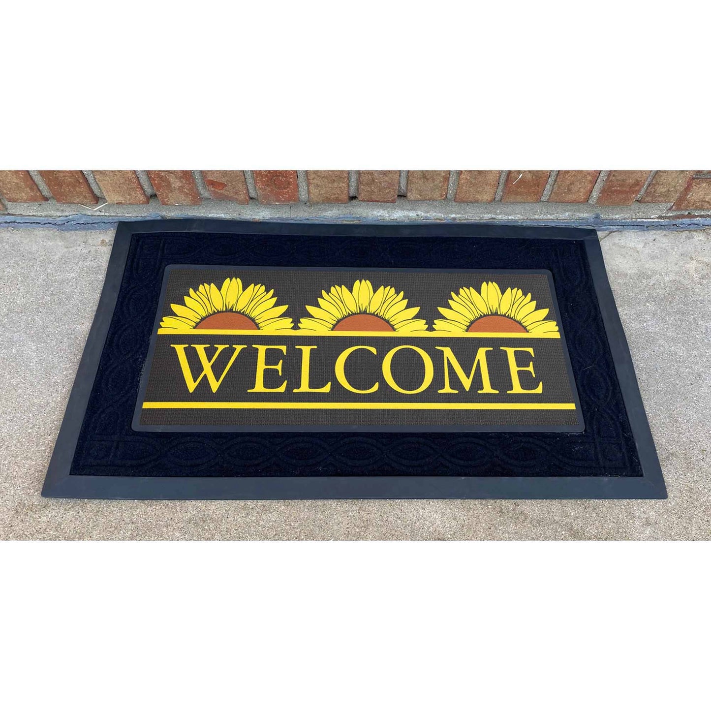 Doormat Insert Welcome Sunflower
