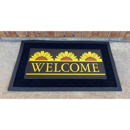 Doormat Insert Welcome Sunflower