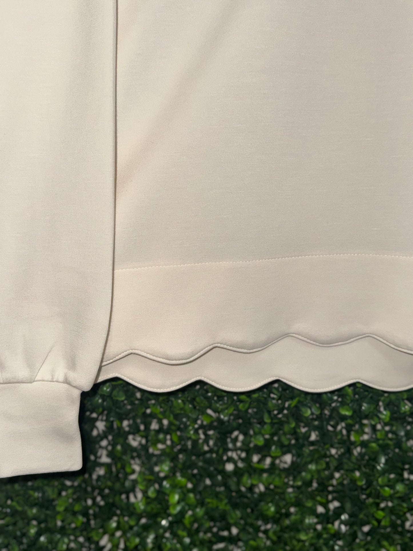 Simply Southern Scalloped Pullover - Pearl