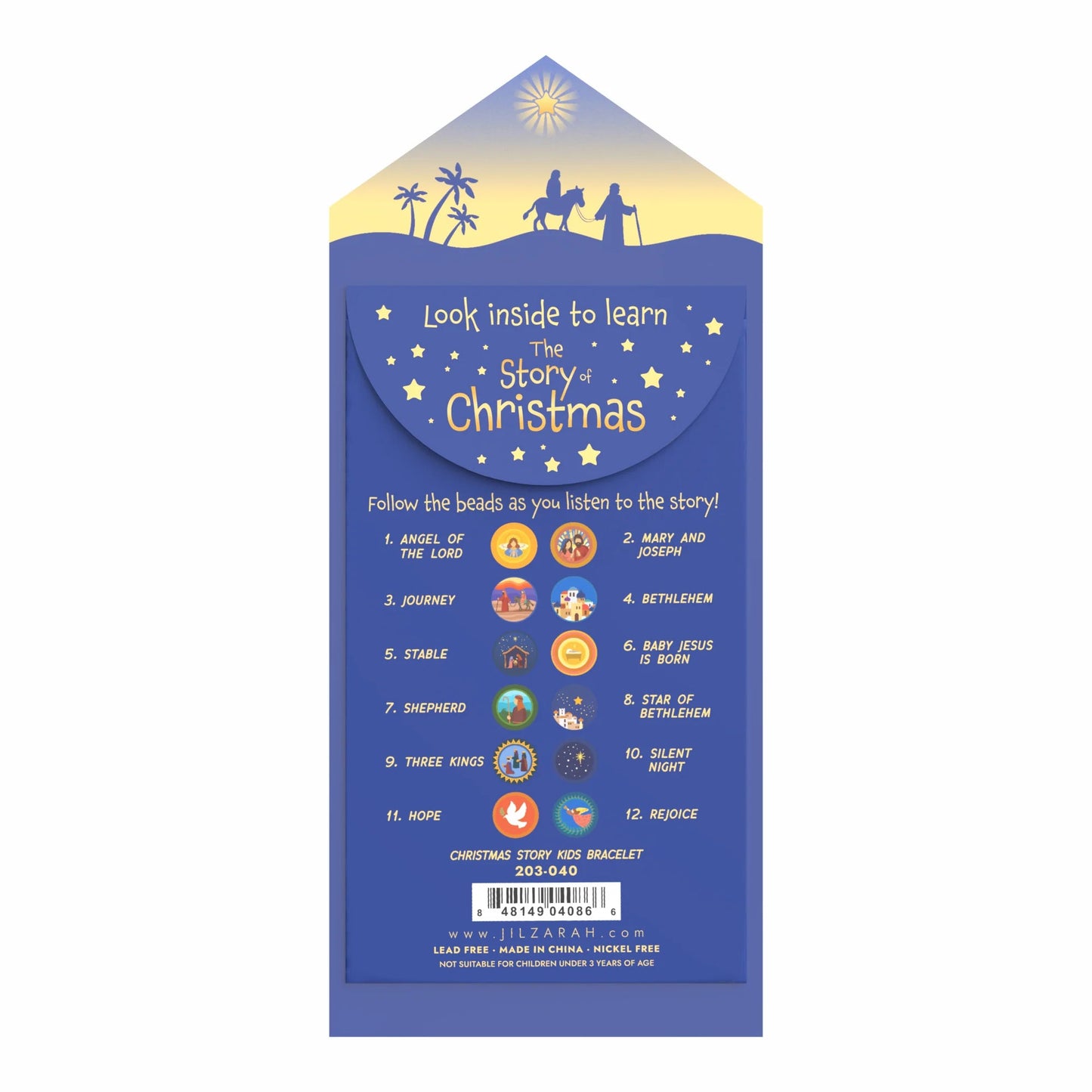 The Story of Christmas bracelet - kids size