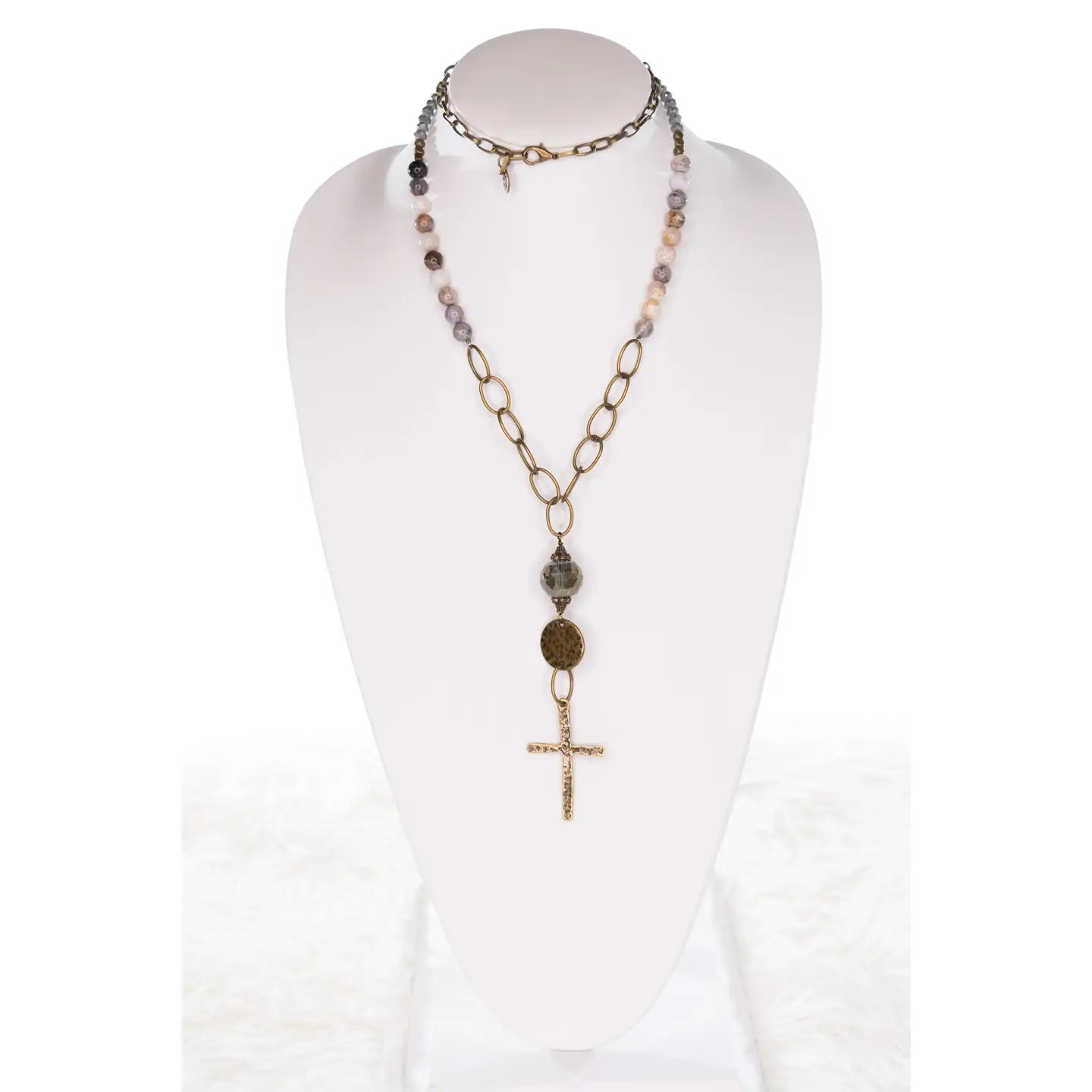 Rosemary Necklace in Bamboo Agate