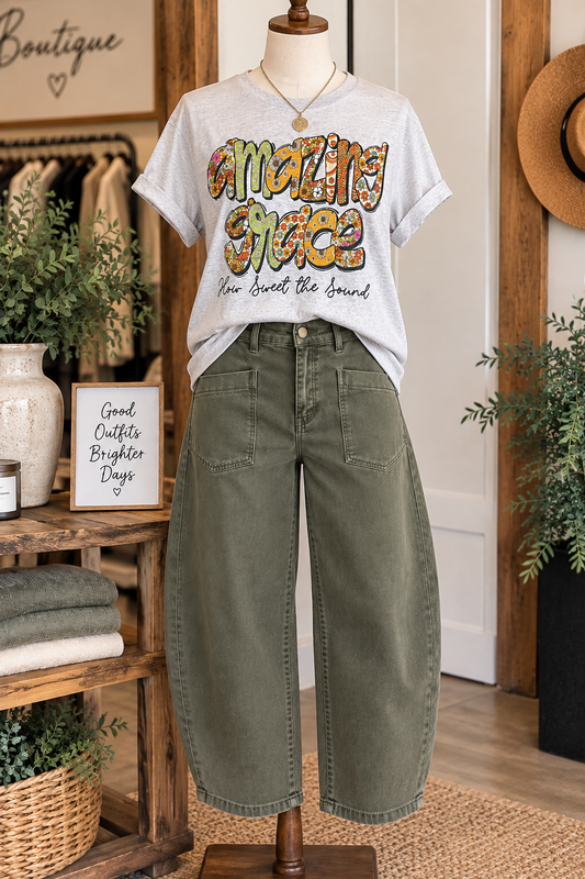 Green Barrel Jeans - 26 inch inseam
