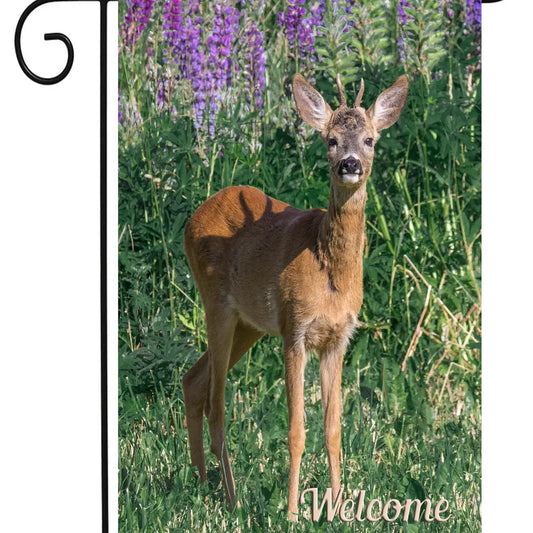 Welcome Deer Garden Flag