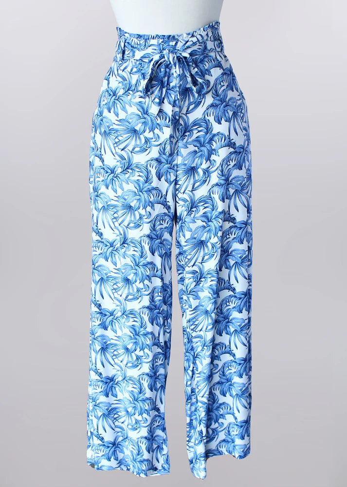 Keren Hart Blue/White Floral Pants