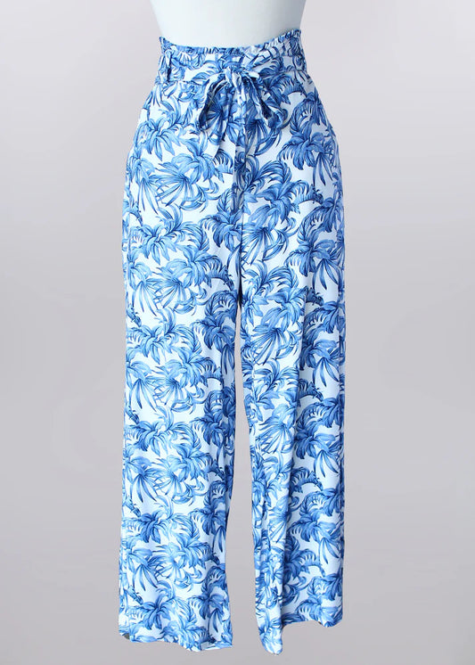 Keren Hart Blue/White Floral Pants