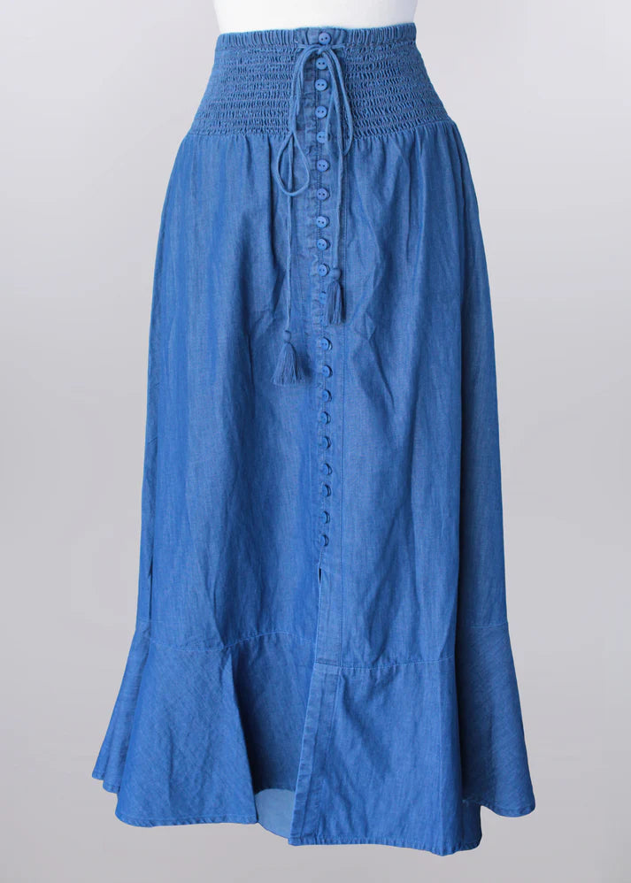 Keren Hart Lightweight Denim Skirt - S-2X