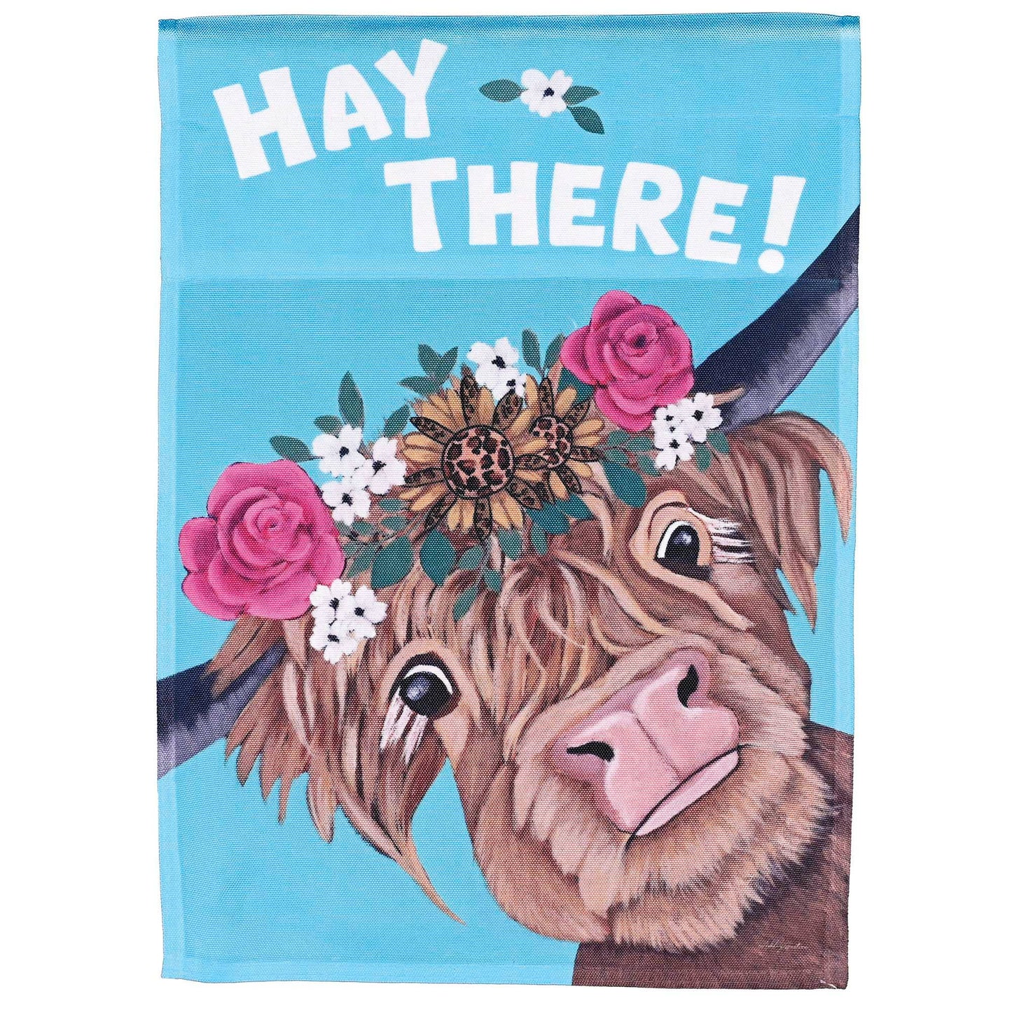 Garden Flag Cow Hay There