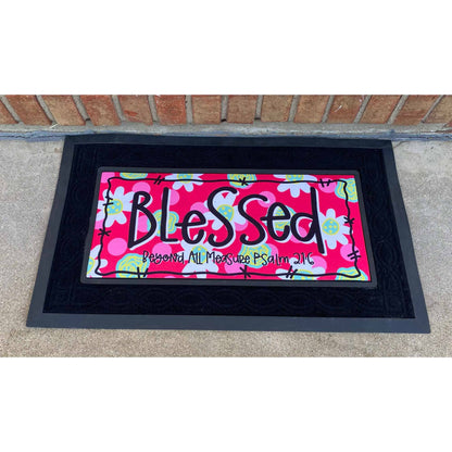 BLESSED BEYOND MEASURE DOORMAT INSERT