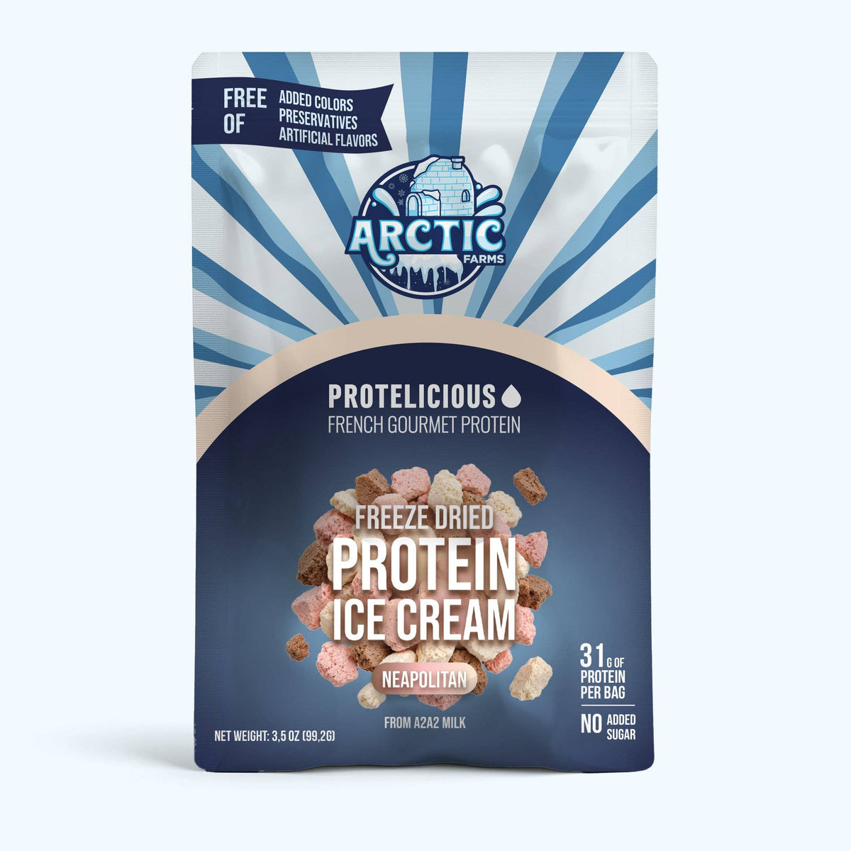Freeze-Dried Neapolitan Protein Ice Cream Zero Sugar