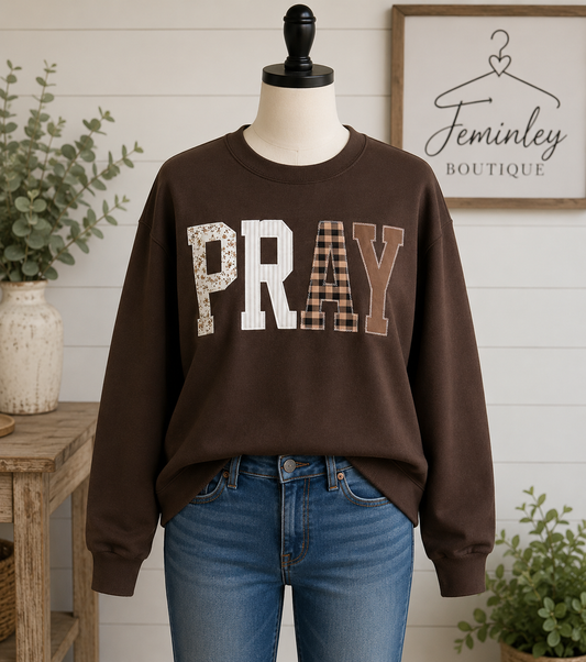 Embroidered PRAY Crew