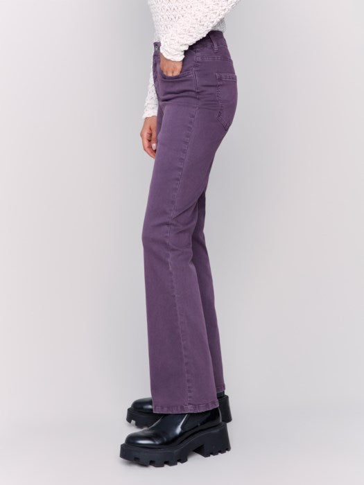 Charlie B Plum Bootcut Twill Pants