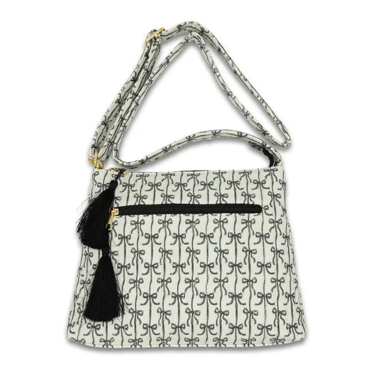 Simply Southern Quilted Black Bows Crossbody