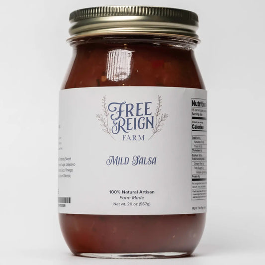 Free Reign Farm Salsas - Peach, Mild, and Medium