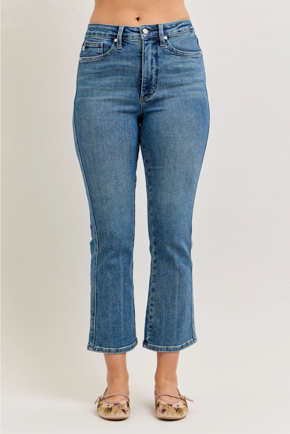 Judy Blue High Waist Tummy Control Kick Flare Jeans