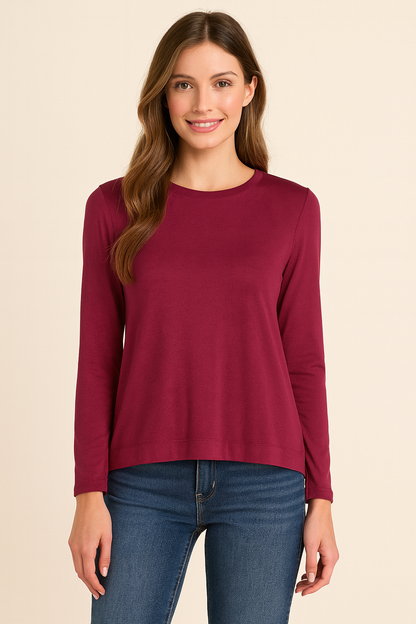 L/S Scoop Neck Tee