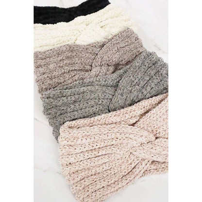 Two Tone Knit Winter Headband