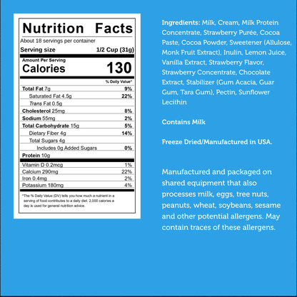 Freeze-Dried Neapolitan Protein Ice Cream Zero Sugar