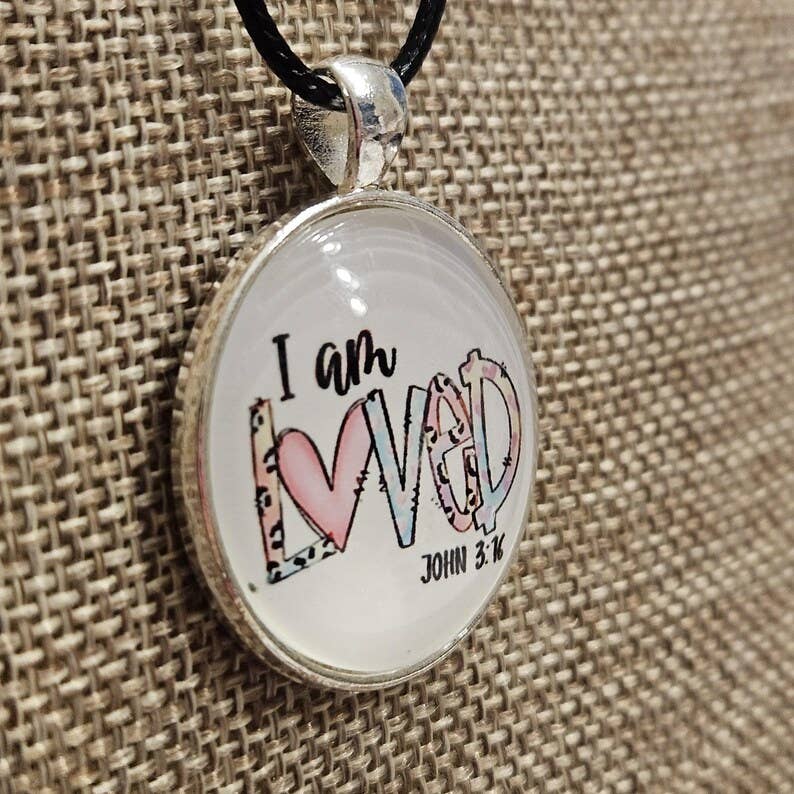 I Am Loved Pendant Necklace, Christian Thank You Gifts, Religious Jewelry