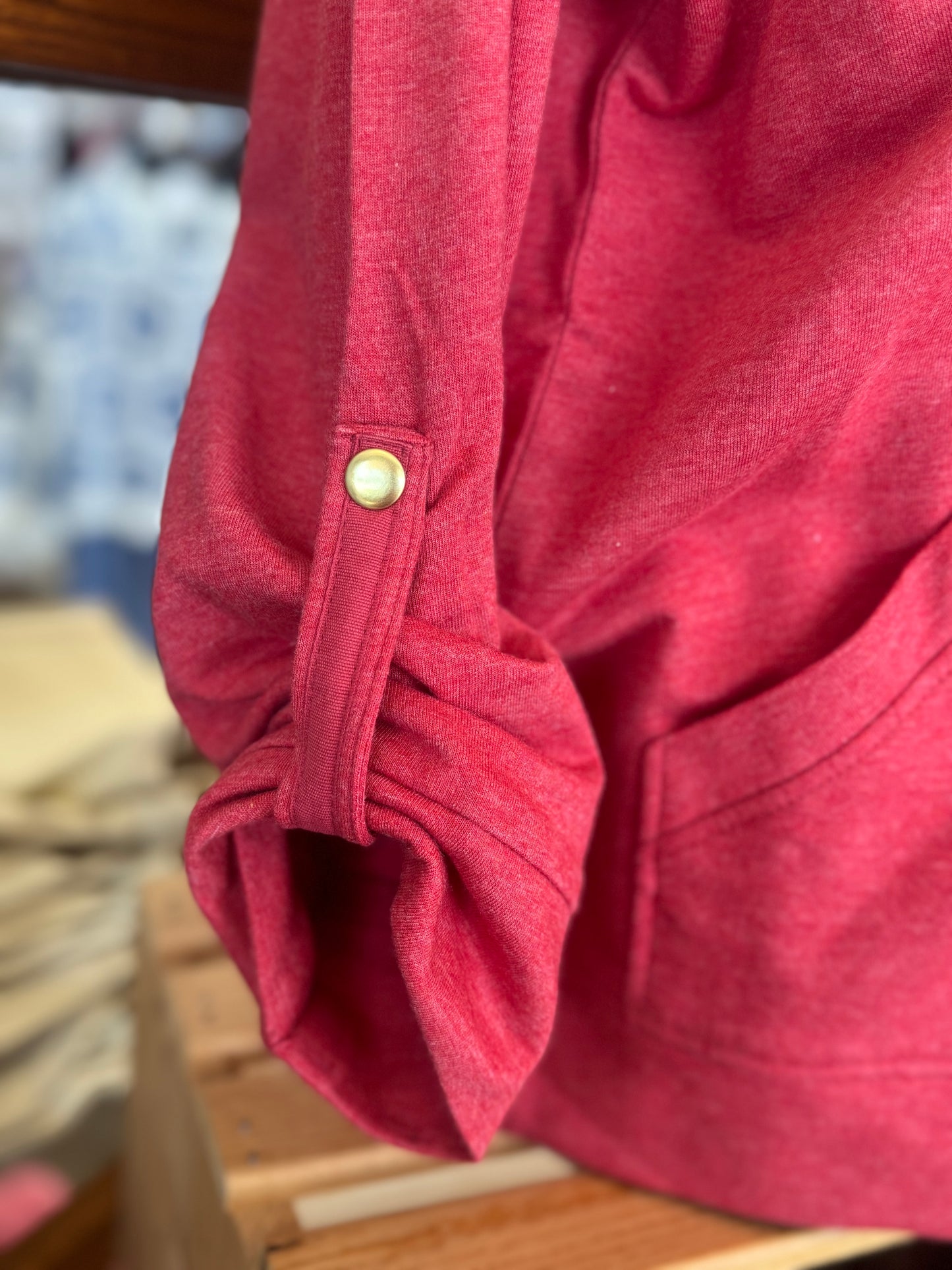 Keren Hart Red Gold Zip Up Jacket
