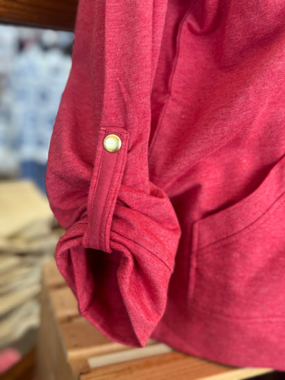 Keren Hart Red Gold Zip Up Jacket