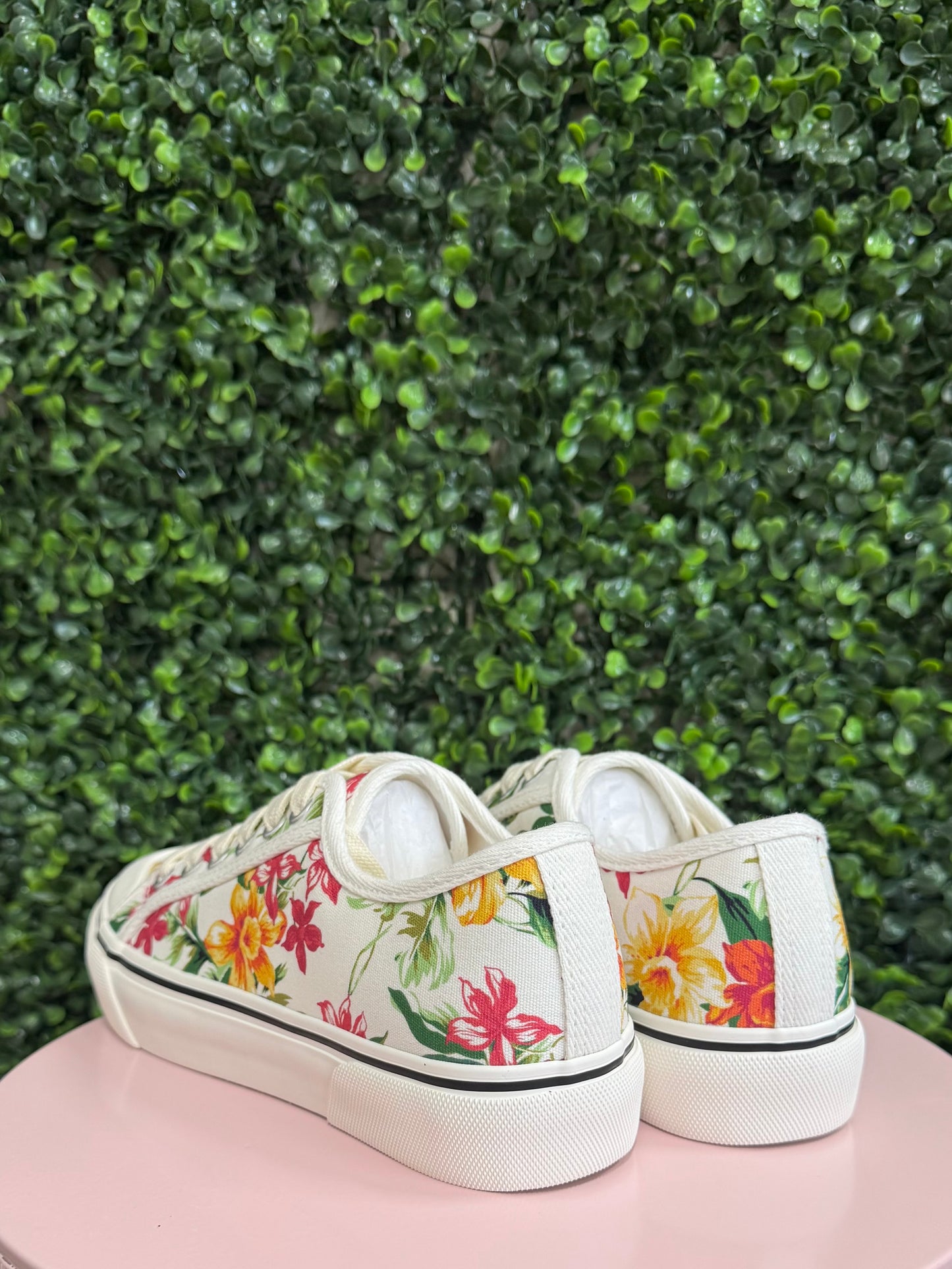 Corkys Waiting List Sneaker - White Floral