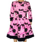Pink & Black Groovy Girls Tie Dye Dress Cotton Kids Clothing