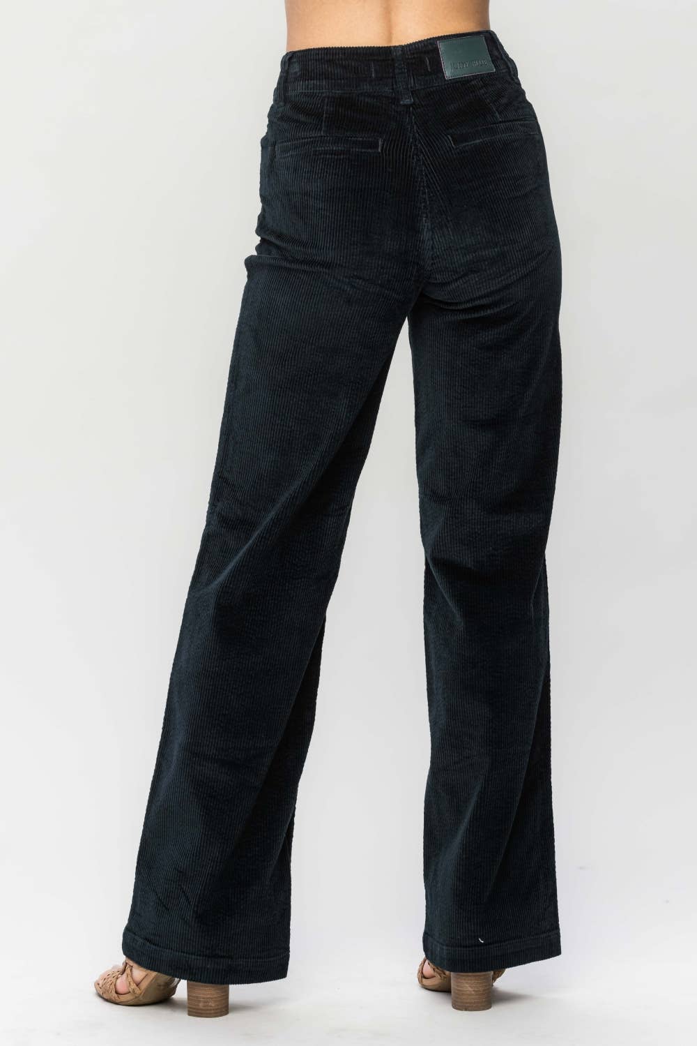 Judy Blue High Waist Emerald Corduroy Trouser Wide Leg