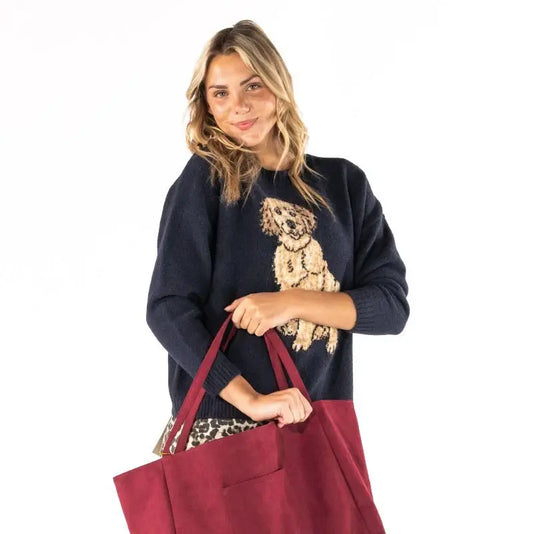 Simply Southern Zoey Burgundy Suede Tote