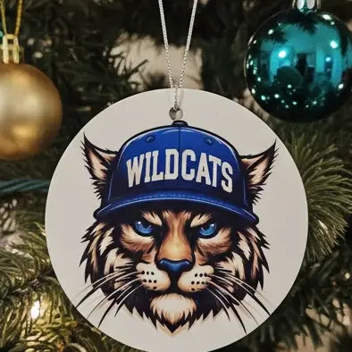 Wildcat Face Ornament, Kentucky, Wildcats