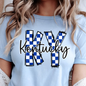 Kentucky Blue Checkered Tee or Sweatshirt