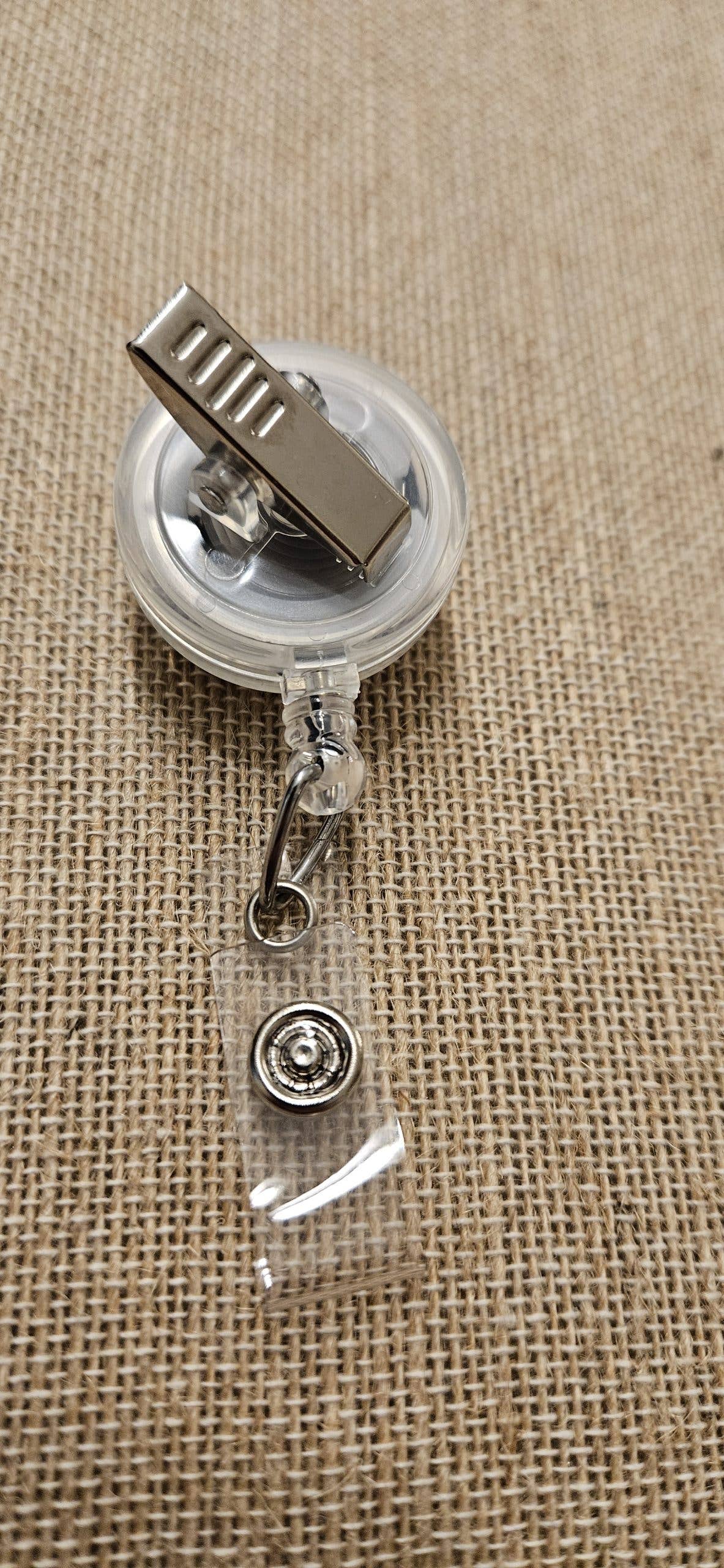She Is Fearless Badge Reel – Floral Retractable ID Holder with Swivel Alligator Clip