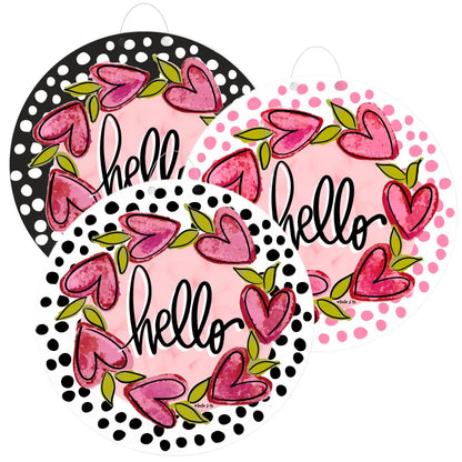 Hello Heart Vine Wreath Door Hanger