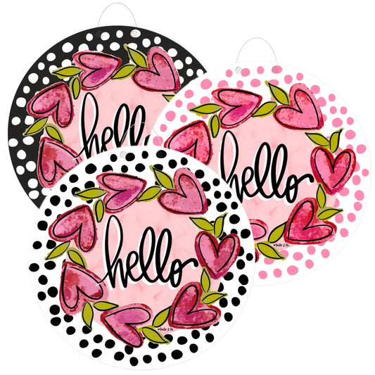 Hello Heart Vine Wreath Door Hanger