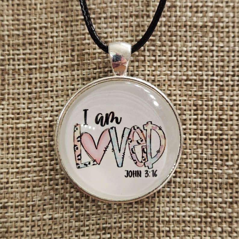 I Am Loved Pendant Necklace, Christian Thank You Gifts, Religious Jewelry