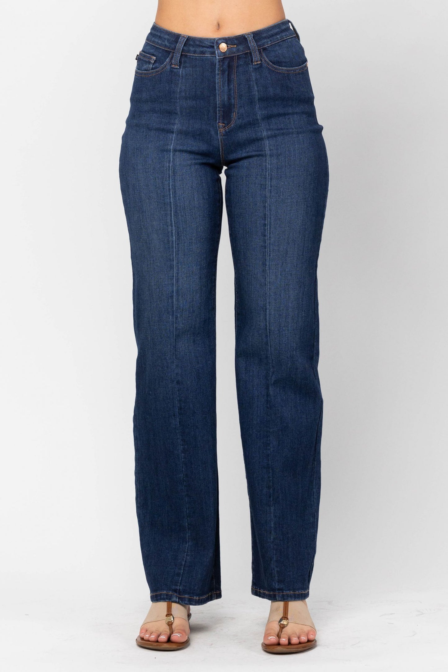 Judy Blue Front Seam Wide Leg Jeans